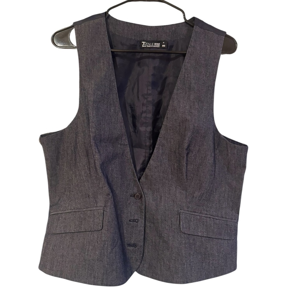 New York & Company denim vest size 14